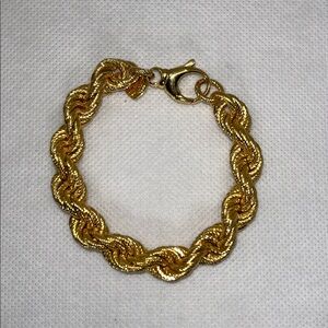 NWOT Gold Plated Bronze Twisted Rope Bracelet By Bronzo Italia